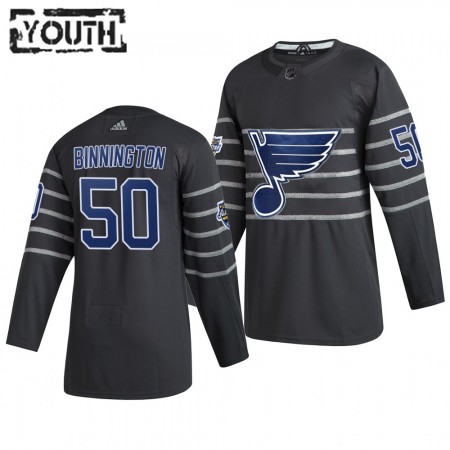 St. Louis Blues Jordan Binnington 50 Grijs Adidas 2020 NHL All-Star Authentic Shirt - Kinderen